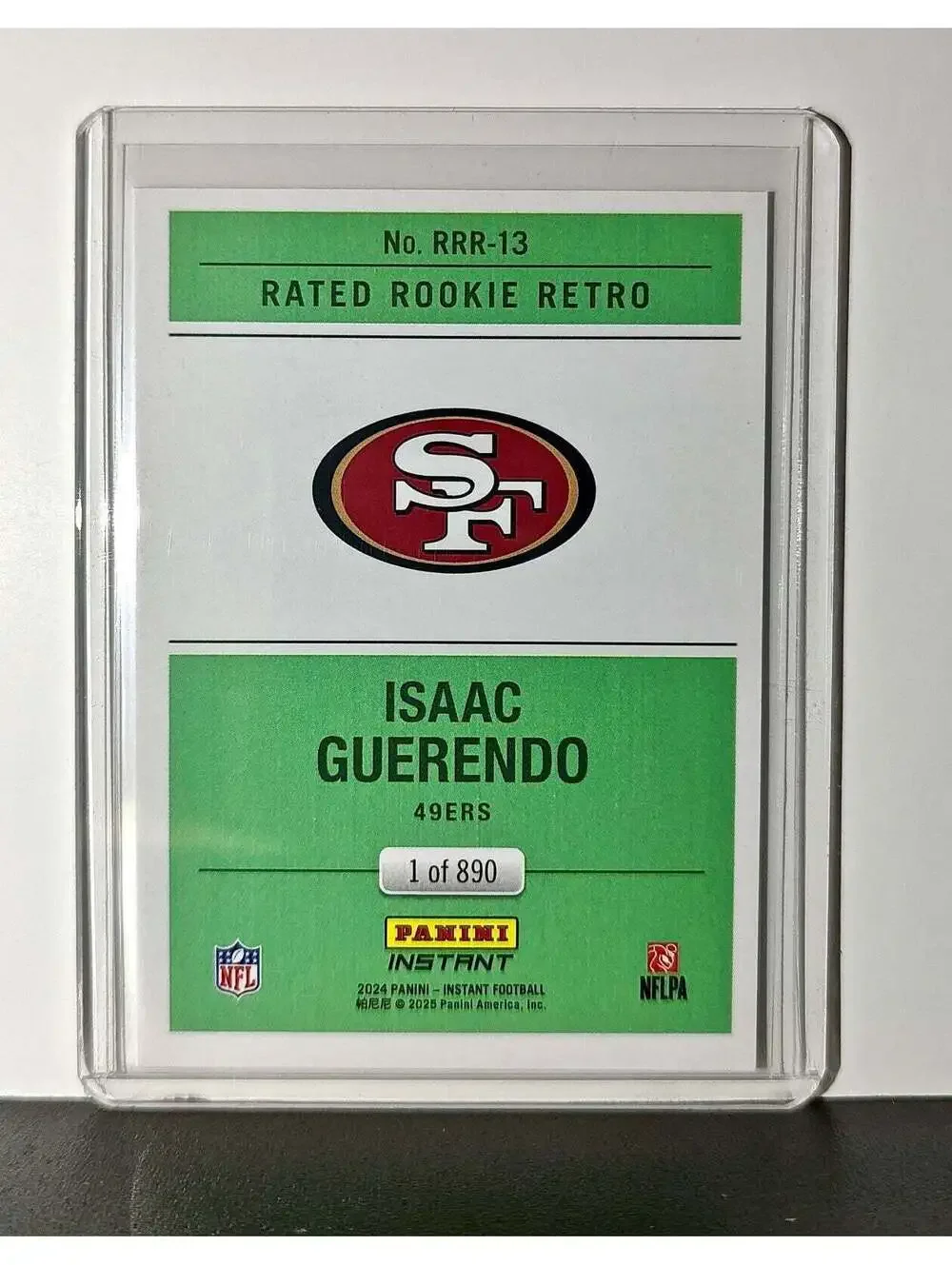 Isaac Guerendo Rookie 2024 Panini Rated Rookie Retro NFL #13 SF  49ers 1 of 890
